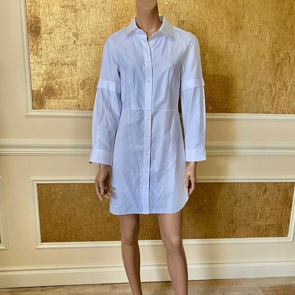 LNK Landscape buttons down mini tunic dress S - Picture 3 of 11